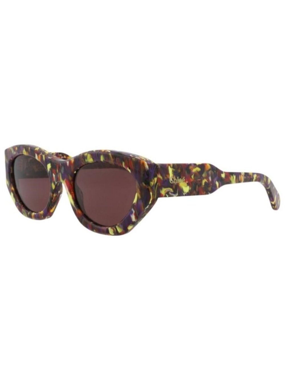 New Chloé Womens Cat Eye Violet Violet Violet Fashion Designer Sunglasses